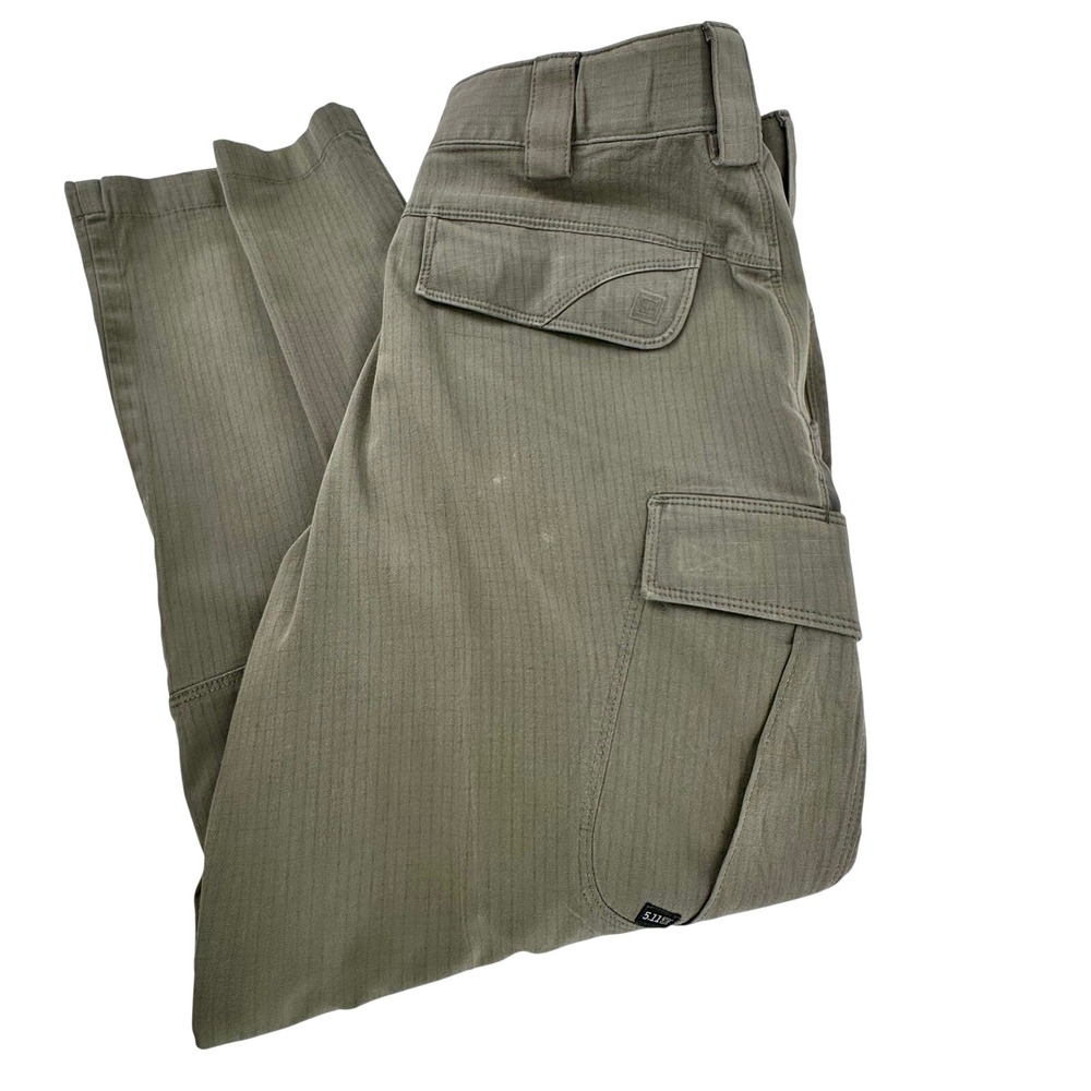 5.11 Tactical Series 34x32 Mens Grey Ripstop Cargo Pants Multi-Pocket Workwear